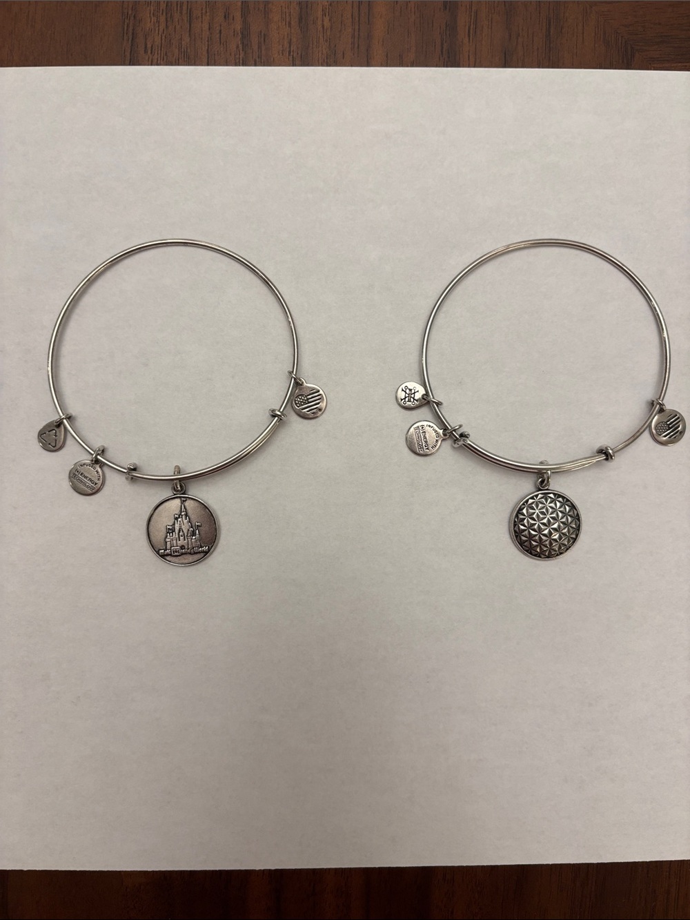 Alex and Ani Disney Parks Silver Bangles